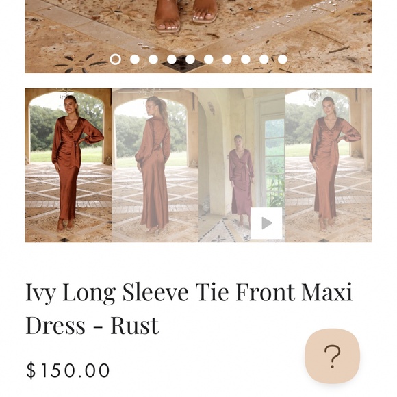 Satin Long Sleeve Dress - Picture 3 of 4